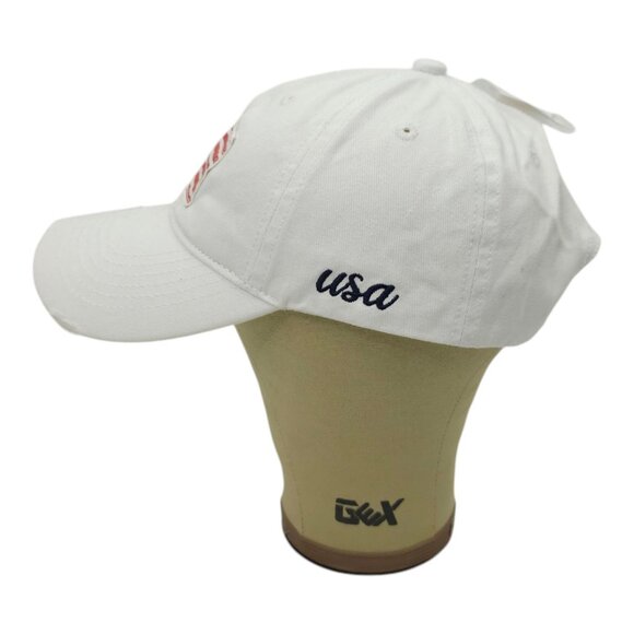 USA Flag Patch Distressed Tuck Strap Adjustable Cap Trucker Baseball Hat Icing - Picture 10 of 13